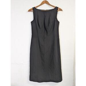 Ann Taylor Sheath Dress Womens 0 Black Lightweight Wool Office Formal Event
